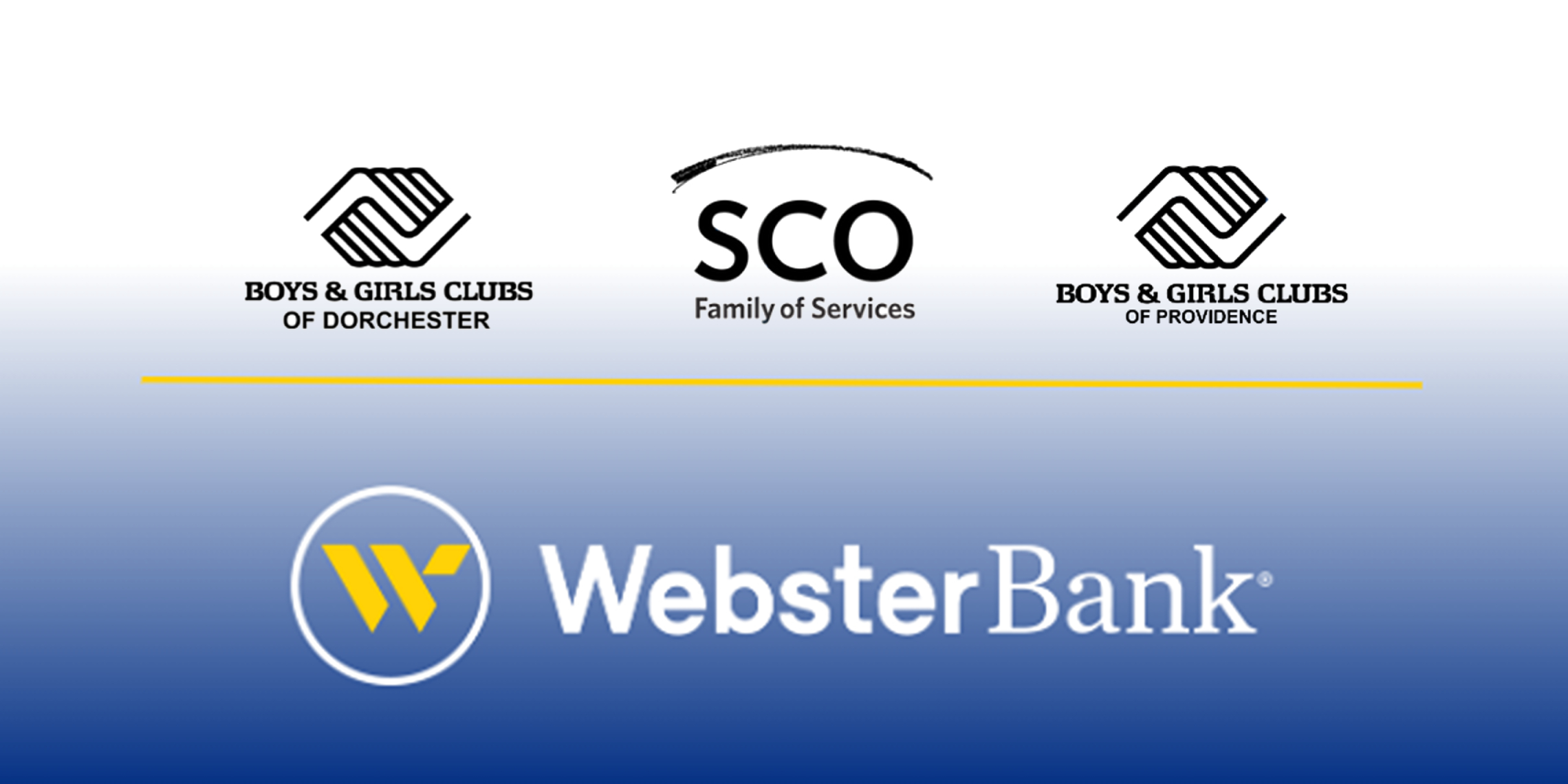 Webster Bank with Boys & Girls Club of Dorchester, SCO Family of Services, and Boys & Girls Club of Providence